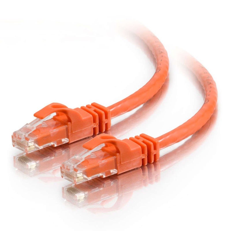 C2G/Cables to Go 27895 Cat6 Snagless Unshielded (UTP) Network Crossover Patch Cable, Orange (25 Feet/7.62 Meters)